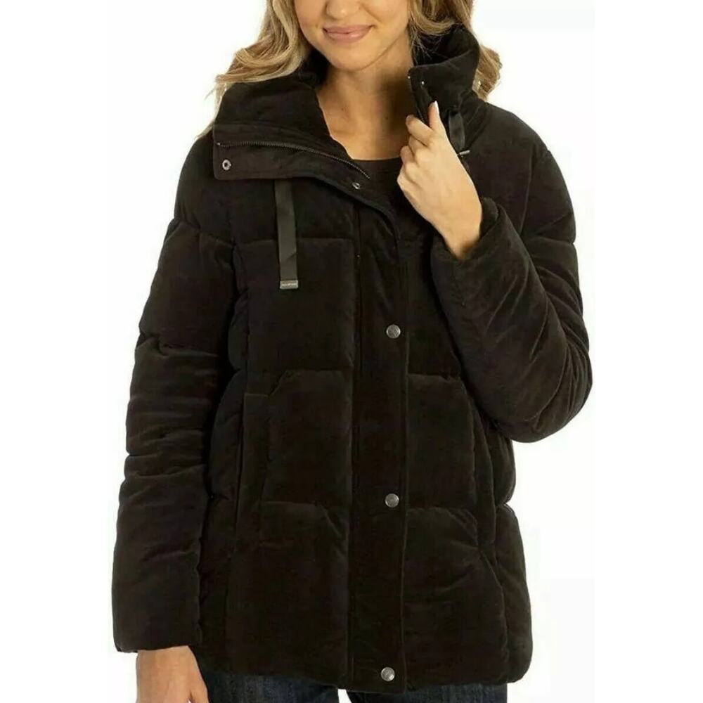 Isaac Mizrahi Live! Always Isaac Velvet Puffer in Black New Size 2X